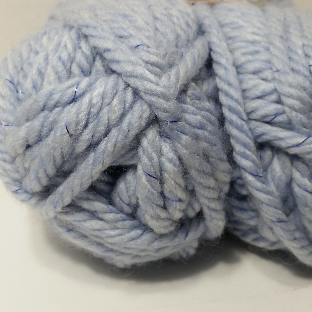 4 Light Blue Metallic Super Bulky Yarn Grande